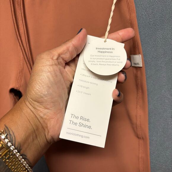 Vuori Daily Legging Light Penny M Medium High Rise Rust Yoga Pants NWT - Picture 9 of 16